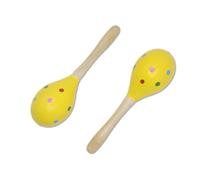 Cheerock Set di 2 maracas in legno per salsa latina, rumba, sonagli a percussione a mano, per ritmo e musica, ideali per gruppi, aule e feste