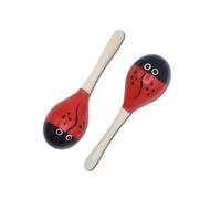 Cheerock Set di 2 maracas in legno per salsa latina, rumba, sonagli a percussione a mano, per ritmo e musica, ideali per gruppi, aule e feste