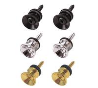 Cheerock Set di 6 chiusure per tracolla per chitarra, in metallo, 3 colori, per chitarre acustiche, ukulele, Martin, Banjo, elettriche e bassi