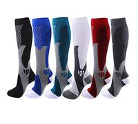 Cheeroyal - Calze a compressione da 20 a 30 mmHg, per uomo e donna, per recupero infermieri, in corsa, maternità, gravidanza, volo, viaggi, salute medica, sport Sport 2-6 paia Large/X-Large