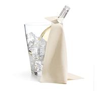 CHEERS DRAP. Pack 12 Litos couvre-bouteille Housse de seau à Glace et Cache bouteille 100% Coton 40x40cm. Lot de 12 chiffons absorbants avec ouverture circulaire.