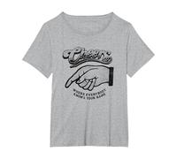 Cheers The Standard Maglietta, Donna Plus-Size, Grigio Melange, 3X