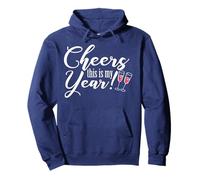 Cheers This is my year Happy New Year Capodanno regalo Felpa con Cappuccio