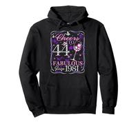 Cheers to 44 Fabulous Since 1981. Women’s 44th Birthday Felpa con Cappuccio