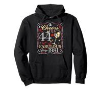 Cheers to 44 Fabulous Since 1981. Women’s 44th Birthday Felpa con Cappuccio