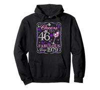Cheers to 46 Fabulous Since 1979. Women’s 46th Birthday Felpa con Cappuccio