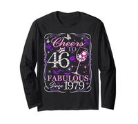 Cheers to 46 Fabulous Since 1979. Women’s 46th Birthday Maglia a Manica