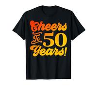 Cheers To 50 Years 50th Birthday 50 Years Old Uomini Donne Maglietta