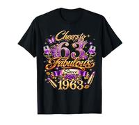 Cheers To 63 Years Old Wedding Anniversary 63rd Birthday Maglietta
