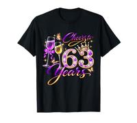 Cheers To 63 Years Old Wedding Anniversary 63rd Birthday Maglietta