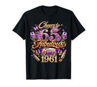 Cheers To 65 Years Old Wedding Anniversary 65th Birthday Maglietta