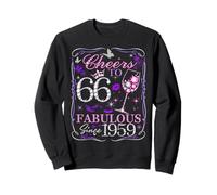 Cheers to 66 Fabulous Since 1959. Women’s 66th Birthday Felpa