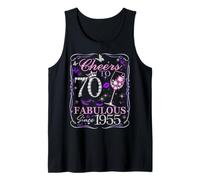 Cheers to 70 Fabulous Since 1955. Women’s 70th Birthday Canotta