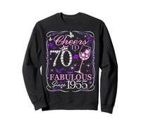 Cheers to 70 Fabulous Since 1955. Women’s 70th Birthday Felpa