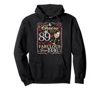 Cheers to 89 Fabulous Since 1936. Women’s 89th Birthday Felpa con Cappuccio