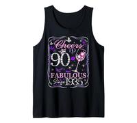 Cheers to 90 Fabulous Since 1935. Women’s 90th Birthday Canotta