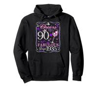 Cheers to 90 Fabulous Since 1935. Women’s 90th Birthday Felpa con Cappuccio