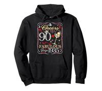 Cheers to 90 Fabulous Since 1935. Women’s 90th Birthday Felpa con Cappuccio