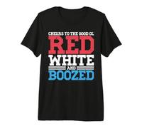 Cheers To The Good Ol' Red, White, And Boozed Maglietta Premium