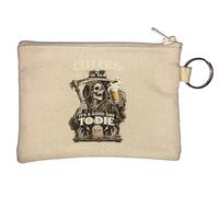 Cheers to the Grim Reaper - Portamonete con portachiavi, colore: Beige