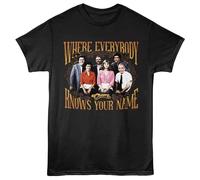 Cheers - Tutti Sanno Il Tuo Nome - T-Shirt Nera Da Uomo A Manica Corta