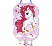 CHEERSET - Ananas unicorno compleanno bambina - pignata grande compleanno con unicorno rosa - decorazione compleanno per bambini grandi pignate da riempire per bambini e ragazze - 47 x 31 cm
