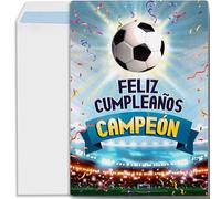 Cheerset Biglietto Auguri Compleanno 44x31 cm Cartolina Felice Compleanno Regalo Originale Compleanno Incontra Donna Uomo Amica (Soddisfa Calcio)