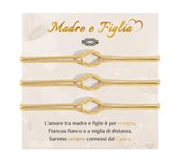Cheerslife 3Pcs Bracciale Madre e Figlia Regalo per Madre e Figlia Bracciale Regali di Laurea Ispirazione Regalo Natale Compleanno Ritorno a Scuola per Mamma Ragazza 12 13 14 15 16 17 18 20 Anni Oro