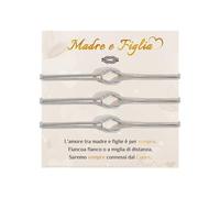 Cheerslife 3Pcs Bracciale Madre e Figlia Regalo per Madre e Figlia Bracciale Regali di Laurea Ispirazione Regalo Natale Compleanno Ritorno a Scuola per Mamma Ragazza 12 13 14 15 16 17 18 Anni Argento