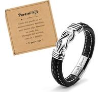 Cheerslife A Mio Figlio Braccialetti Regalo Natale Ragazzo Figlio Bracciale Ragazzo Madre E Figlio Per Sempre Legati Insieme Bracciale In Pelle Intrecciata Maschi Regali Figlio Da Mamma Per Figlio ES