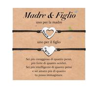 CheersLife Bracciale Madre e Figlia/Figlio - 2/3/4/5/6 Bracciali Cuore Dinosauro - Regalo per Mamma, Donna, Ragazza, Ragazzi - Natale, Ritorno a Scuola