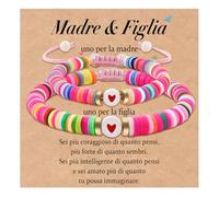 Cheerslife Bracciale Madre e Figlia - Regalo per Donna Ragazza Natale Compleanno Festa Della Mamma Ritorno a Scuola