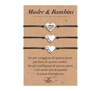 CheersLife Bracciale Madre e Figlia - Regalo per Mamma e Figlia - Bracciali Cuore per Donna Ragazza - Natale Compleanno Festa Della Mamma Ritorno a Scuola