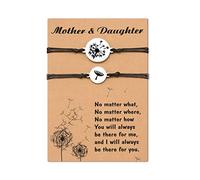 Cheerslife Braccialetti Di Tarassaco Coordinati Per Mamma E Figlia Set Per 2, Mamma E Me a Lunga Distanza Bracciale Per Tornare a Scuola Regali Di Compleanno Per Mamma Figlio Donna Ragazzo Ragazza