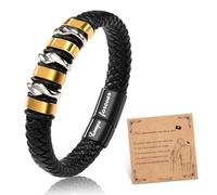 CheersLife Regali San Valentino Per Lui Regalo Marito Bracciale Uomo Ti Amo Per Sempre Bracciali In Pelle Al Mio Uomo Regalo Per Fidanzato Regalo Anniversario Per Lui Bracciale Cuoio Uomo