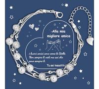 Cheerslife Regalo Amica Braccialetti Amicizia Compleanno Regalo Compleanno Sorella Tre Vite E Tre Mondi Bracciale