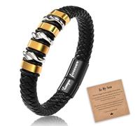 Cheerslife To Mio Figlio Braccialetti Uomo 2 Strati Regali Per Uomini Ragazzi Figlio Bracciale Regali Per Figlio Da Mamma Per Lui Compleanno Laurea Natale Bracciali per Ragazzi Adolescenti