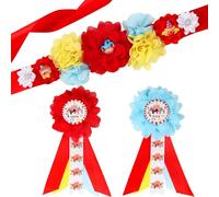 Cheerupp Circus Baby Shower Kit maternità fascia - Circo Carnevale Baby Shower Belly Belt e Mom to Be & Dad to Be Corsage Pins Neonati Genitori Gravidanza Photo Props Party Supplies
