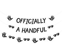 Cheerupp Happy 5th Birthday Party Decorations, nero, ufficiale, una manciata di striscioni, per ragazzi e ragazze, 5 anni, per feste di compleanno