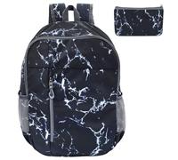 CHEESANHERR Zaino Pieghevole Ultraleggero, Zaino Trekking 20L, Foldable Backpack Zainetto Piccolo Hiking Viaggio Escursione Ciclismo Sport Campeggio per Uomo Donna (Marmo Nero)