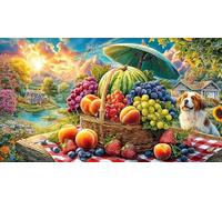 Cheese-and-fruit-platter-with-nuts-and-honey 1000 pezzi Puzzle per adulti Carta riciclata Gioco familiare divertente & stimolante Idea regalo perfetta per decorazione murale e regali 38x52/1000 pezzi