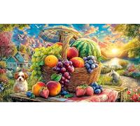 Cheese-and-fruit-platter-with-nuts-and-honey Puzzle per adulti 1000 pezzi Estremamente difficile Stimolante Gioco educativo relax Regalo divertente & Attività in casa 38x52/1000 pezzi