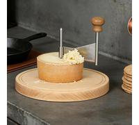 Cheese Curler Wheel | Stainless Steel Wood Base Smooth Shaving Manual Handheld - Versatile Shaping Tool, Warp-Resistant Cheese Flower Maker Slicer | For Restaurant Cafe Dessert Shop Party