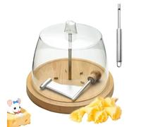 Cheese Curler Wheel with Lid,2025 New Cheese Curler Flower Maker Wheel Slicer, Stainless Steel Cheeses Shaver,for Chocolate Curls Decoration (Basic model with lid)