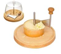 Cheese Curler with Lid, Cheese Curler Flower Maker Wheel Slicer, Cheeses Curlers Wheel - Stainless Steel Cheeses Shaver & Girolle, for Home, Restaurants, Dessert Shops (1Set)