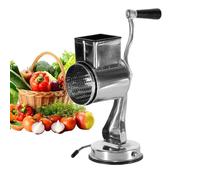 Cheese Grater With Crank - Heavy Duty Vegetable Slicer Machine | Non-Slip Kitchen Manual Graters Drum Cheese Grater | Multifunctional Salad Potato Slicer With Suction Base For Cucumbers