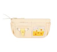 Cheese Pencil Pouch Zipper Pencil Case Portable Pencil Bag Pencil Case With Zipper Cute Pencil Pouch Pencil Case For School Pouch For Pens And Pencils Eraser Storage Pouch Brush Pen Bag Zippered Penci