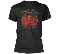 Cheese Scheme Angel Witch 'Angel Witch' (Black) T-Shirt Crew Neck Unisex Short Sleeve T-Shirt M