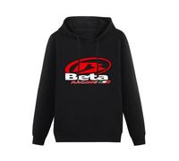 Cheese Scheme Beta Racing Motorcycle Logo Hoody Unisex Ptinted Hoodies Long Sleeve Men's Hooded with Pocket Black XL
