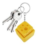 Cheese Shape Fidget Clicker - Mini Keyboard Button Toy, Quiet Stress Relief Finger Gadget for Kids Adults, Portable Fidget Toy for Classroom School Home Car Travel Meeting Break Time